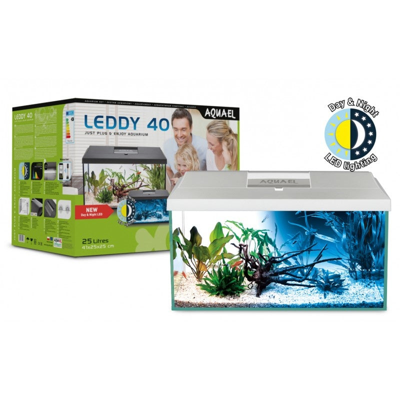 AQUAEL LEDDY 40 Aquarium-Set DAY&NIGHT weiß
