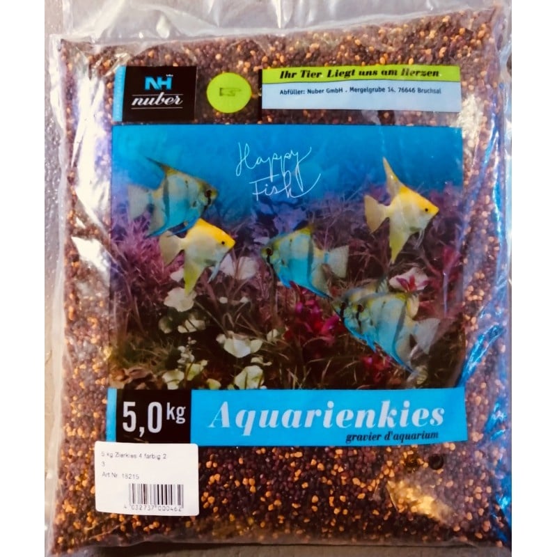 Nuber Aquariumkies 4 farbig 2-3mm 5kg