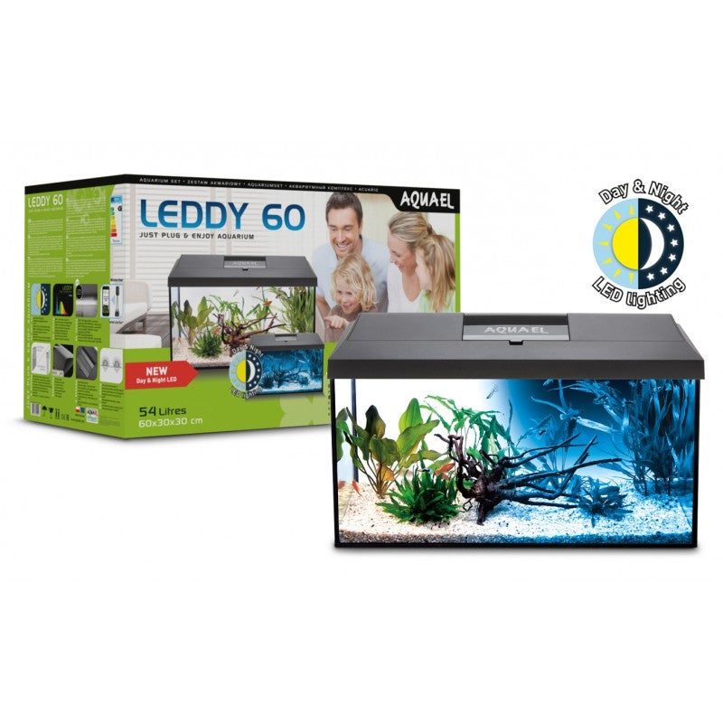 AQUAEL LEDDY 60 Aquarium-Set DAY&NIGHT schwarz