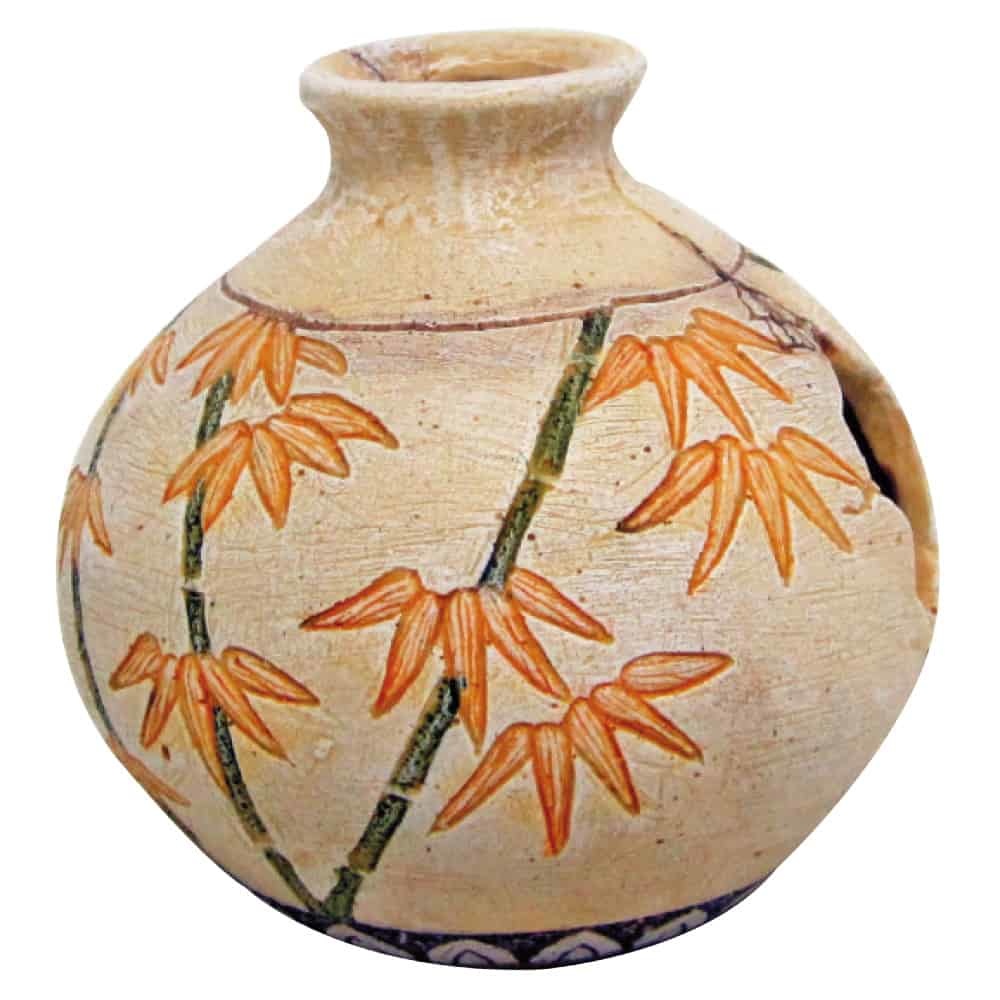 AMTRA RUNDE VASE MIT BLUMEN S