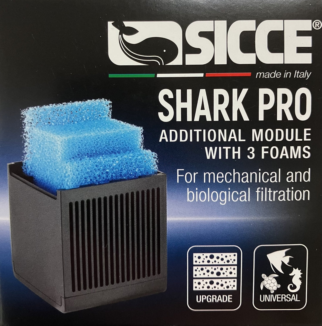 SICCE SHARK PRO Filtermodul mit 3Stk. Schwämme