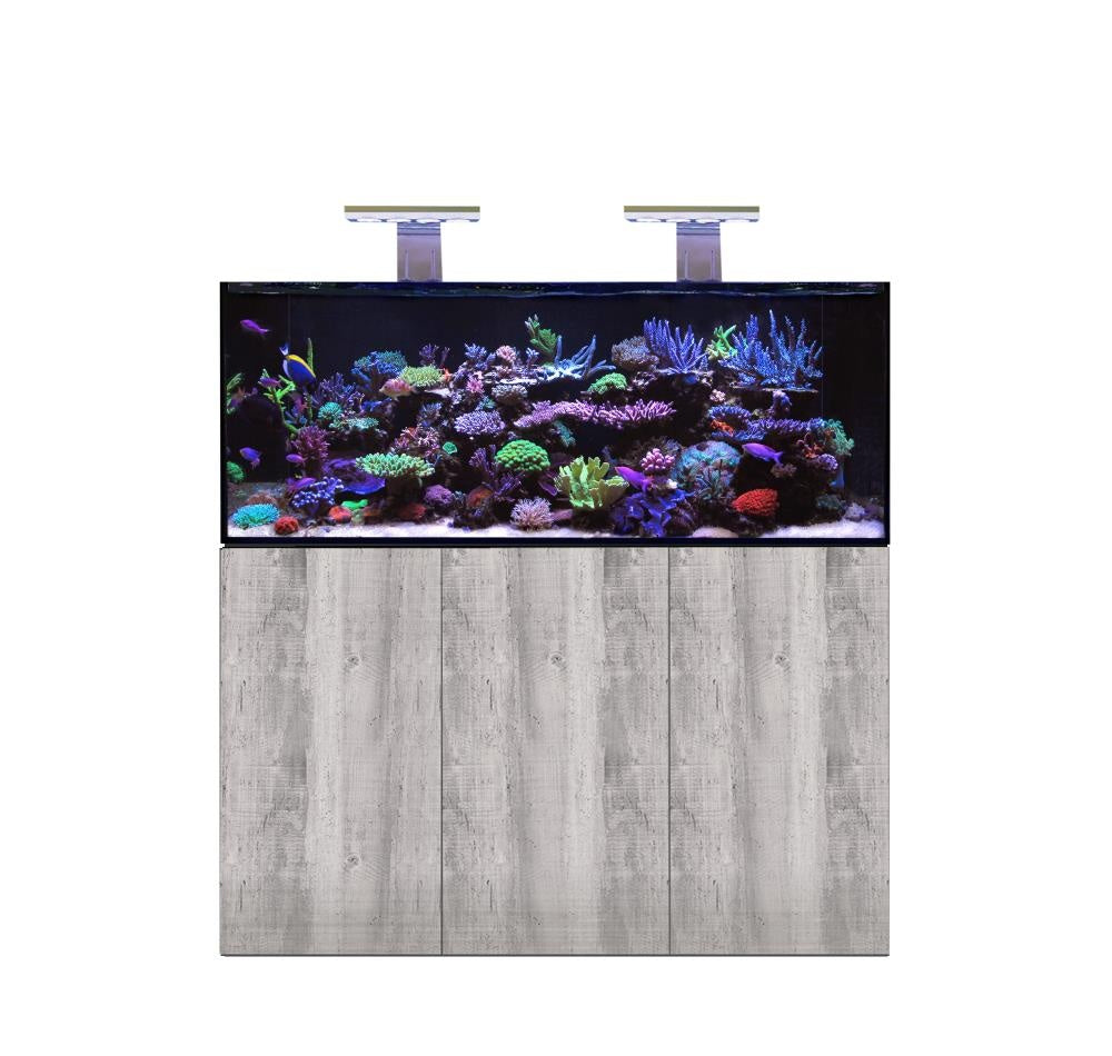 D-D Aqua-Pro Reef 1500  - DRIFTWOOD CONCRETE - Meerwasseraquarium / Unterschrank mit Metallrahmen