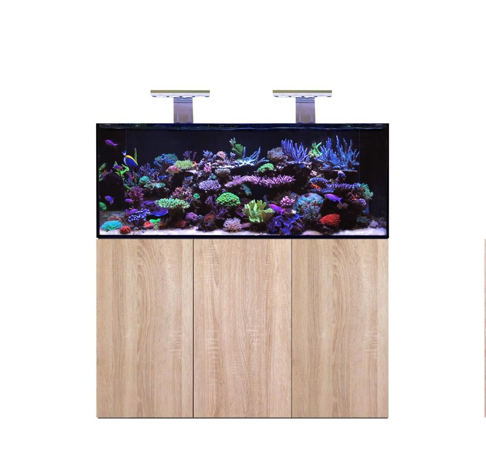 D-D Aqua-Pro Reef 1500  - PLATINUM OAK - Meerwasseraquarium / Unterschrank mit Metallrahmen