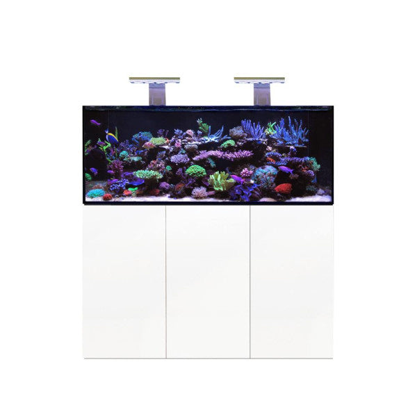 D-D Aqua-Pro Reef 1500 - WHITE GLOSS - Meerwasseraquarium / Unterschrank mit Metallrahmen