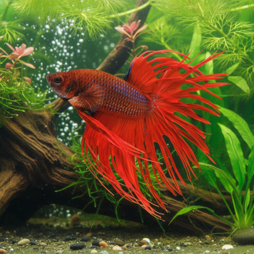 Kampffisch Männchen - Betta splendens "Crowntail"