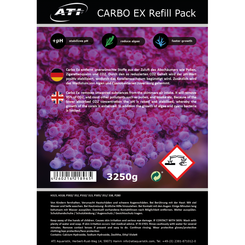 ATI Carbo Ex Refill Pack 3250g Granulat
