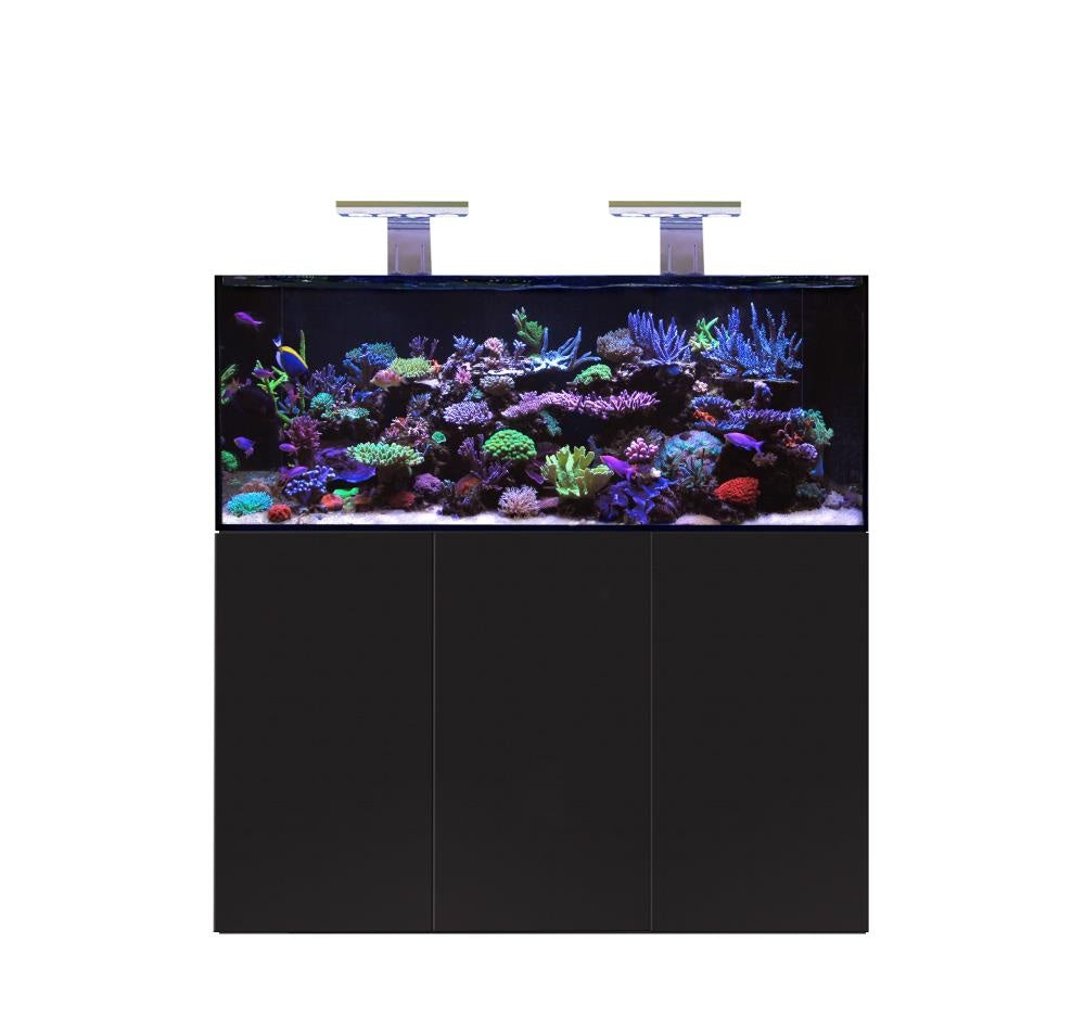 D-D Aqua-Pro Reef 1500  - BLACK SATIN - Meerwasseraquarium / Unterschrank mit Metallrahmen