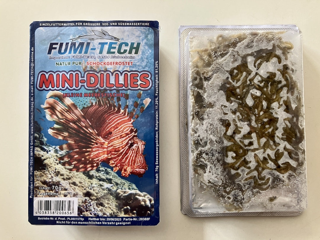 Fumi-Tech Mini-Dillies (Kleine Meeresfische) 100g Packung
