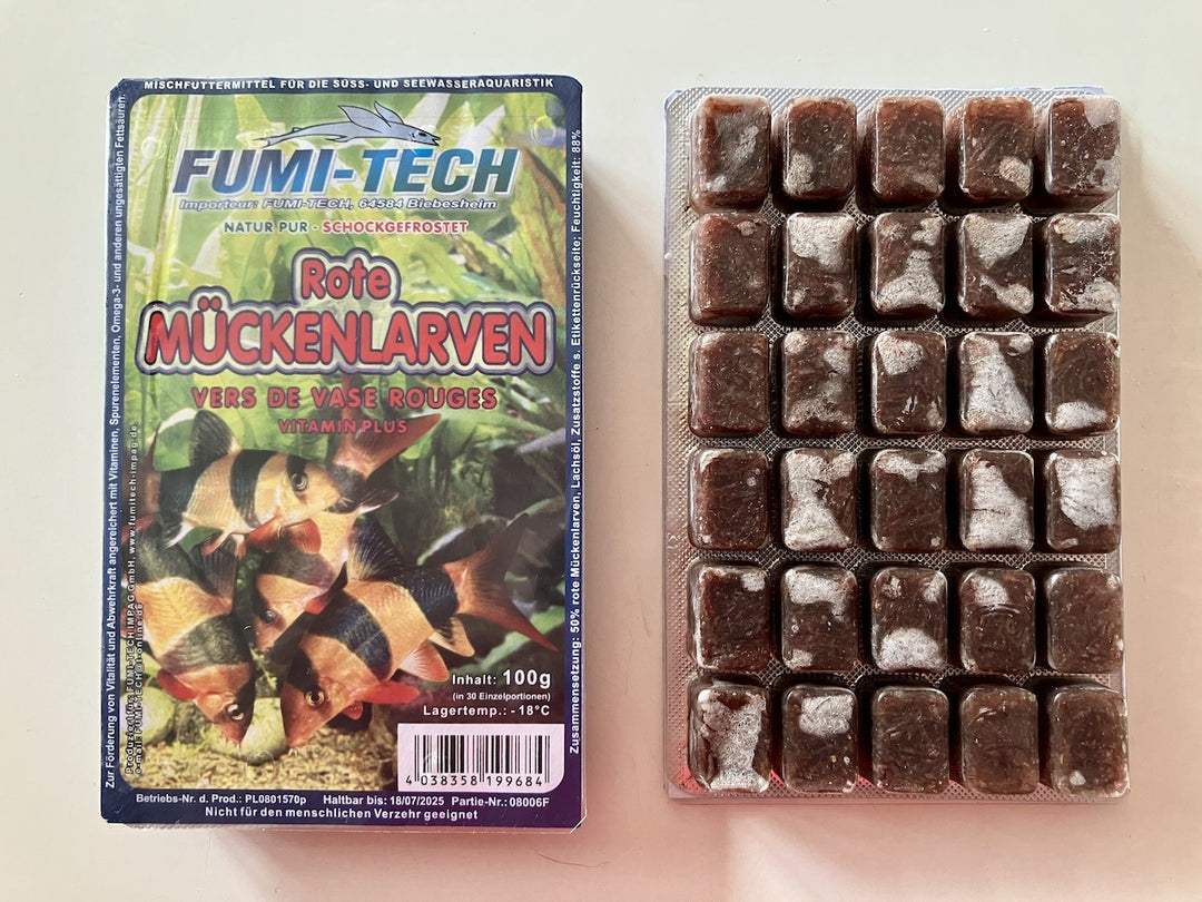 Zoo Schatz Rote Mückenlarven JUMBO 5x 100g Blister (500g)
