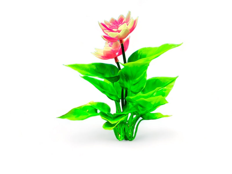 Kunstpflanze mit Rosa Blüte 15cm