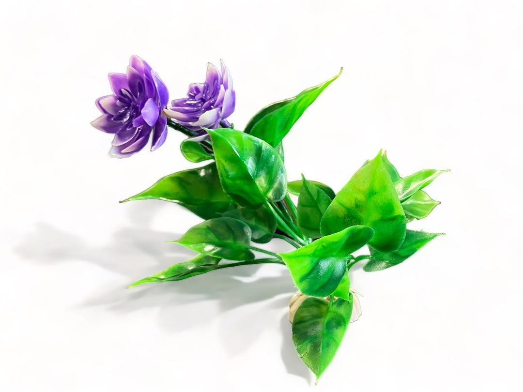 Kunstpflanze mit Lila Blüte 15cm