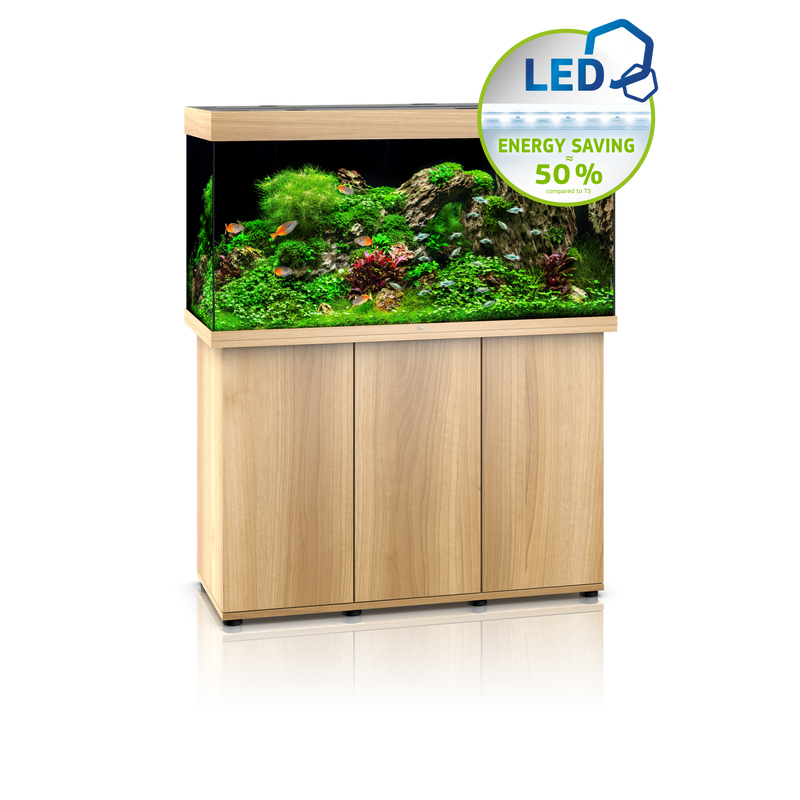 Juwel Rio 350 Aquarium helles Holz Kombination